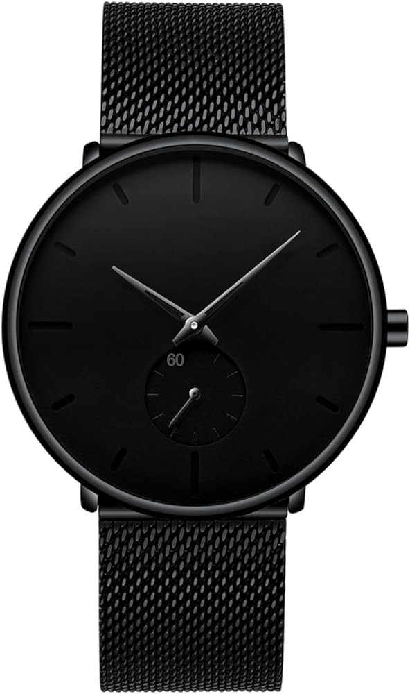Mens Watches Ultra-Thin Minimalist Waterproof - Fashion Wrist Watch for Men Unisex Dress with Sta... | Amazon (US)