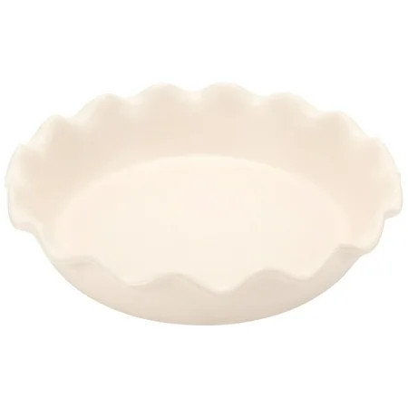 Just Feed Me by Jessie James Decker Ceramic Round Pie Pan, Cream | Walmart (US)