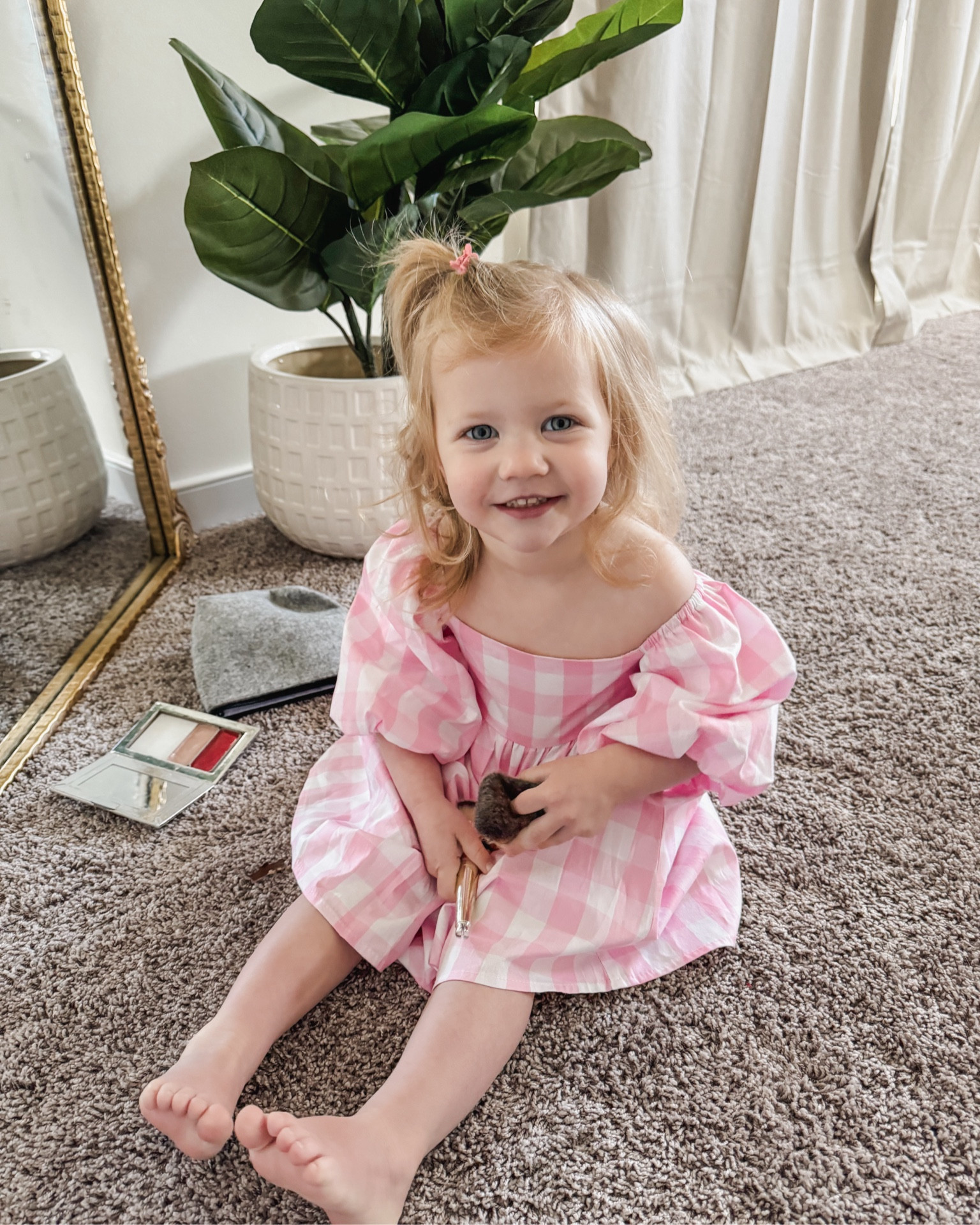 Pink Gingham dress. Daisy is wearing  size XXS (fits like a 3T). A little big for Daisy right now, but we still made it work. ADORABLE 🥰 

Also linked the matching dress for a cute mommy and me moment 🫶🏻 would be so cute for Mother’s Day 👏🏻

#LTKfindsunder50 #LTKkids #LTKfamily