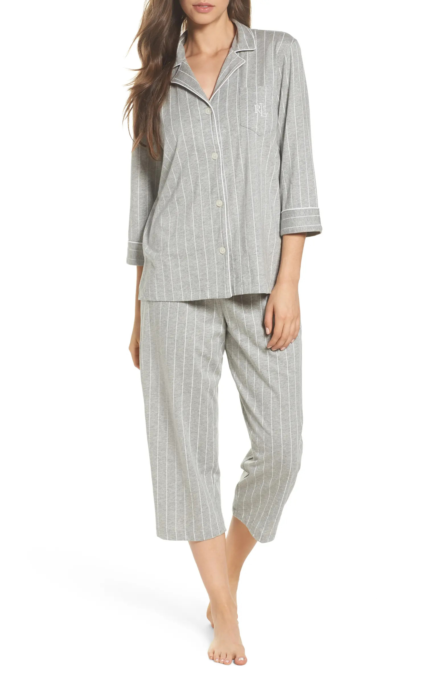 Knit Crop Cotton Pajamas | Nordstrom