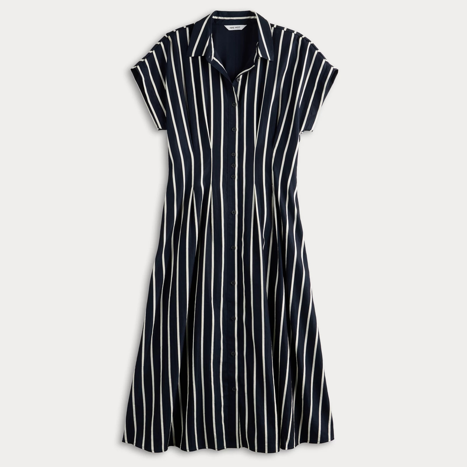 Women's Nine West Cinched Waist Midi Shirt Dress | Kohl's