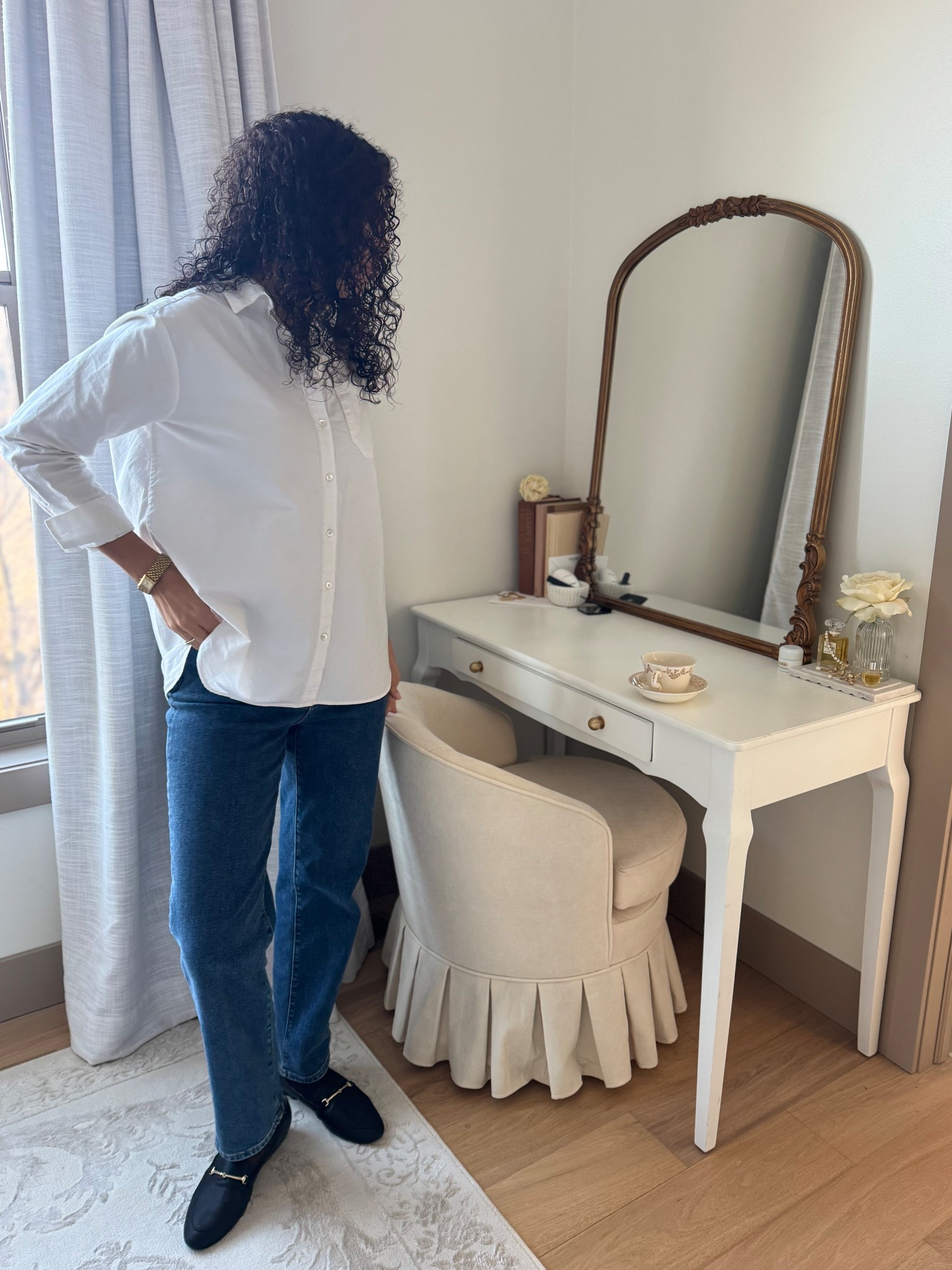 Classic white button up outfit 

#LTKootd