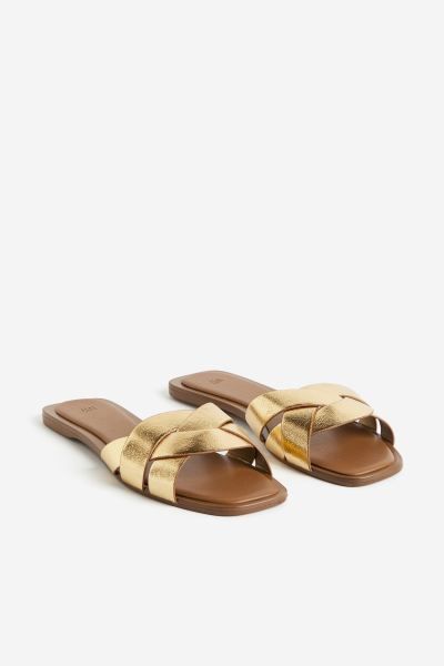 Braided Sandals - Gold-colored - Ladies | H&M US | H&M (US + CA)
