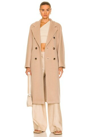 Max Mara Madame Coat in Sand - Beige. Size 8 (also in 6). | FWRD 
