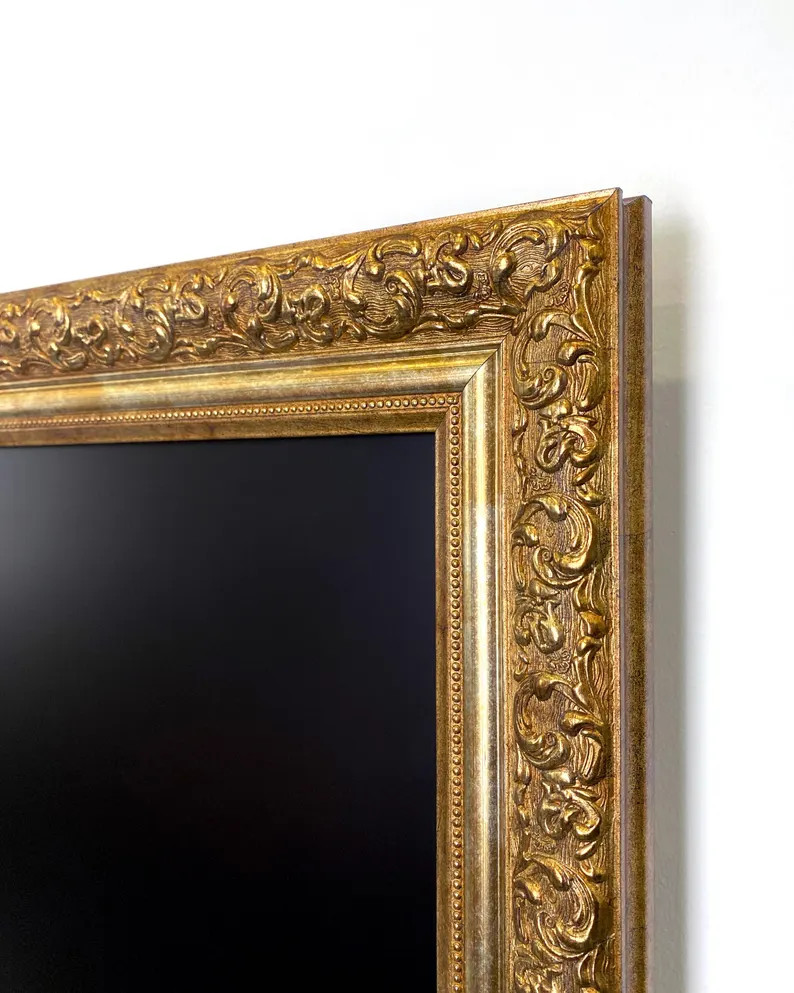 Gold TV Frame for Samsung The Frame, Embossed Ornate Bezel Frame, TCL Hisense Canvas TV Televisio... | Etsy (Global)