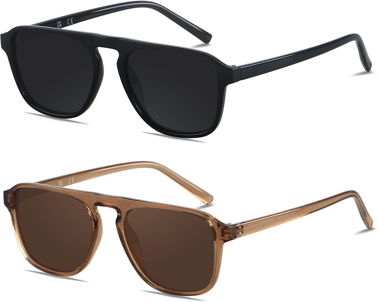 ANDWOOD Square Aviator Sunglasses Polarized Mens Womens UV Protection Sun glasses | Amazon (US)