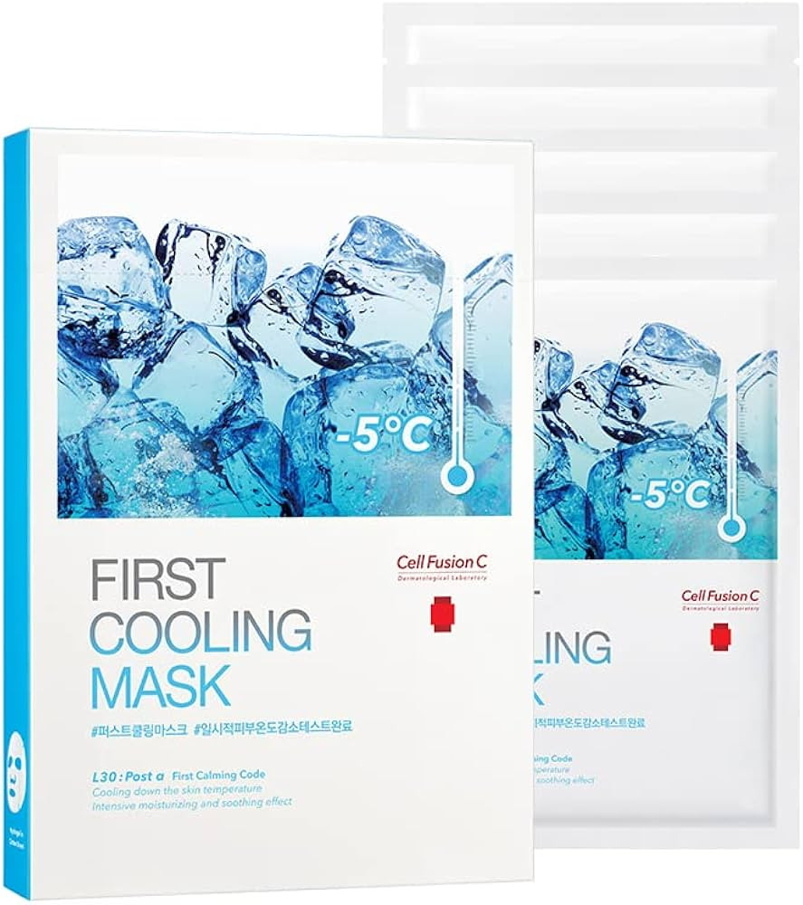Cell Fusion C Post Alpha First Cooling Mask 5ea with Glacial Water & Panthenol, Hydrating and Plu... | Amazon (US)