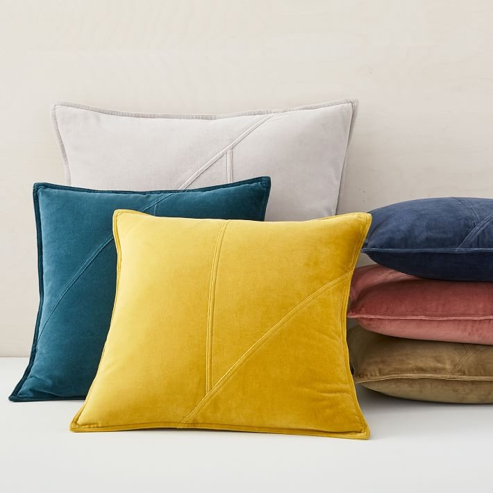 Washed Cotton Velvet Pillow Covers | West Elm (US)