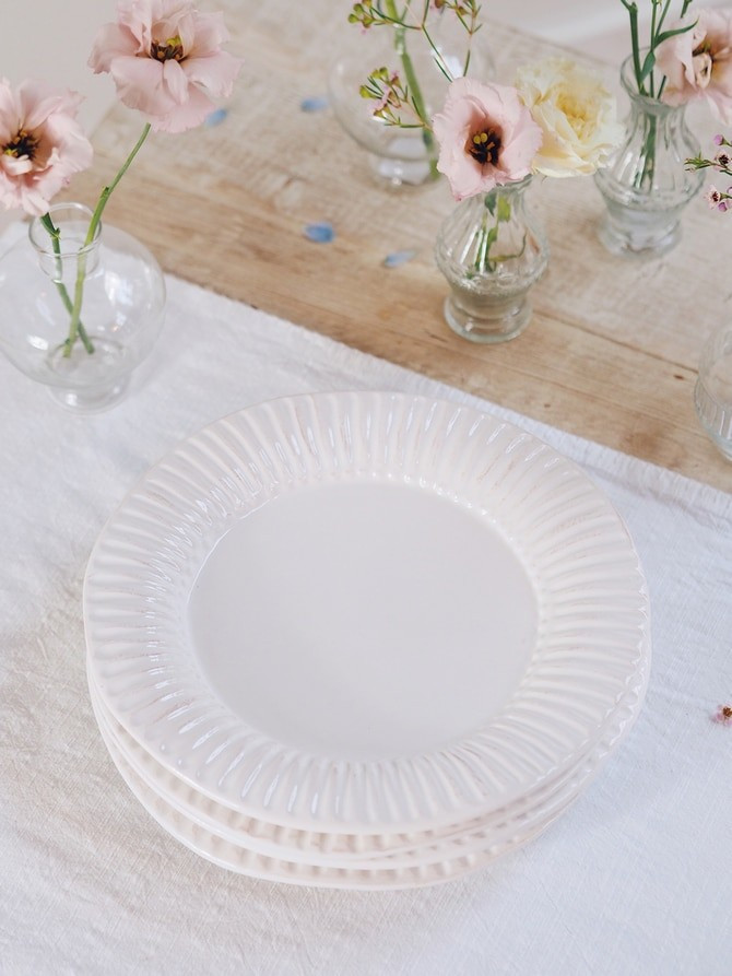 Palermo White Dinner Plate | The Cross Decor & Design