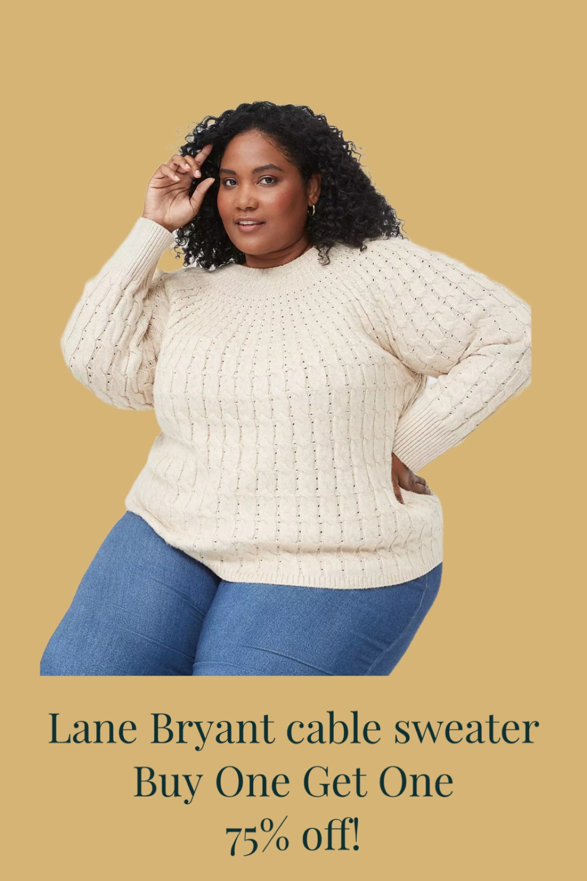 A best seller! I absolutely love how soft this cable sweater is. Runs TTS and it’s BOGO 75% off!

#LTKplussize #LTKSeasonal #LTKsalealert