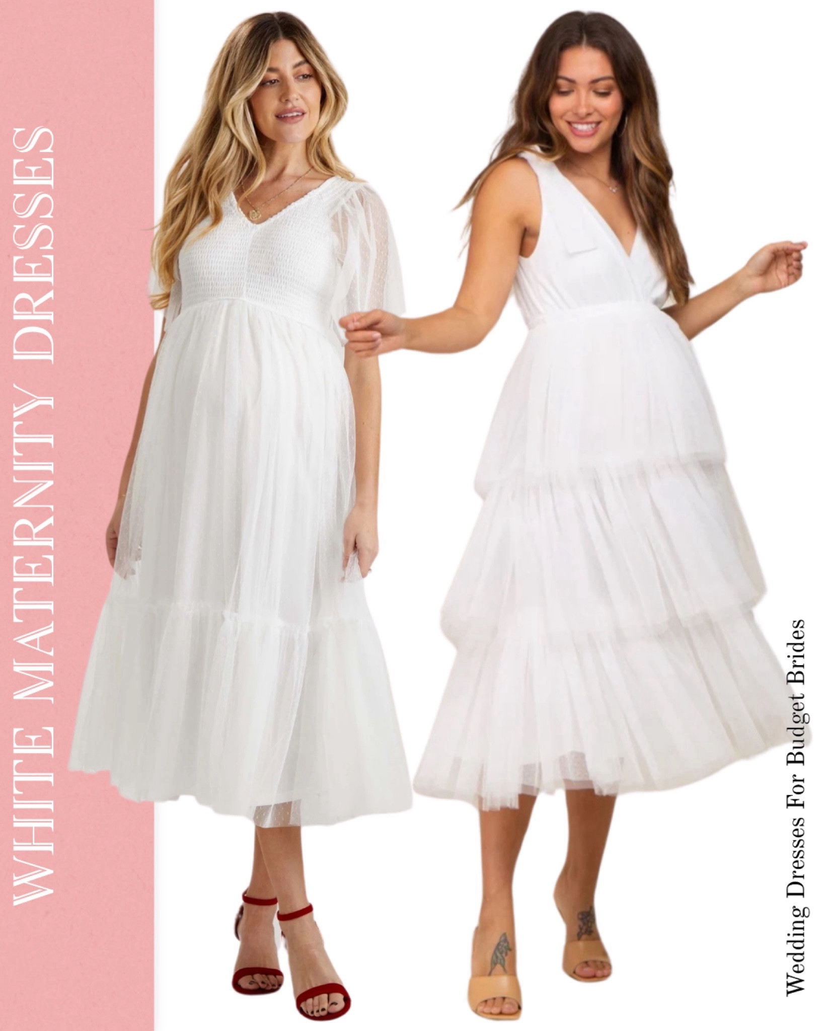 white maternity cocktail dress