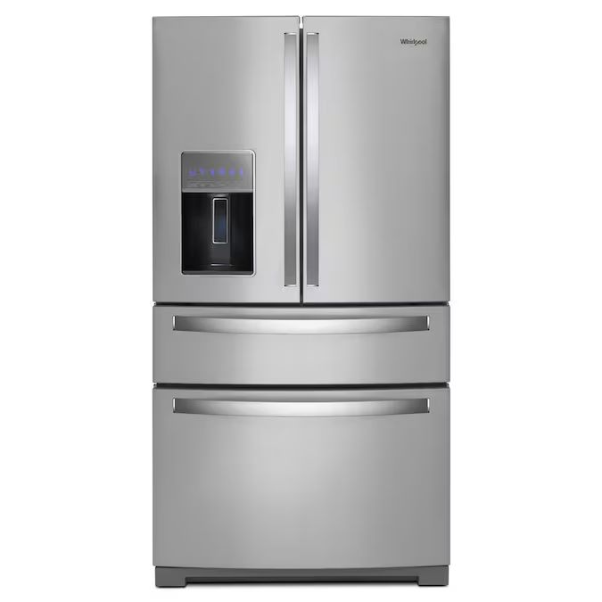 Whirlpool 26.2-cu ft 4-Door 36-in French Door Refrigerator with Exterior Drawer - Fingerprint Res... | Lowe's