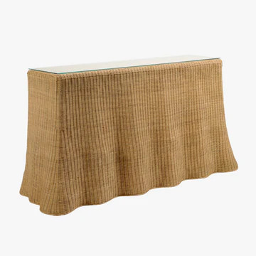 Draped Wicker Console Table | Dear Keaton