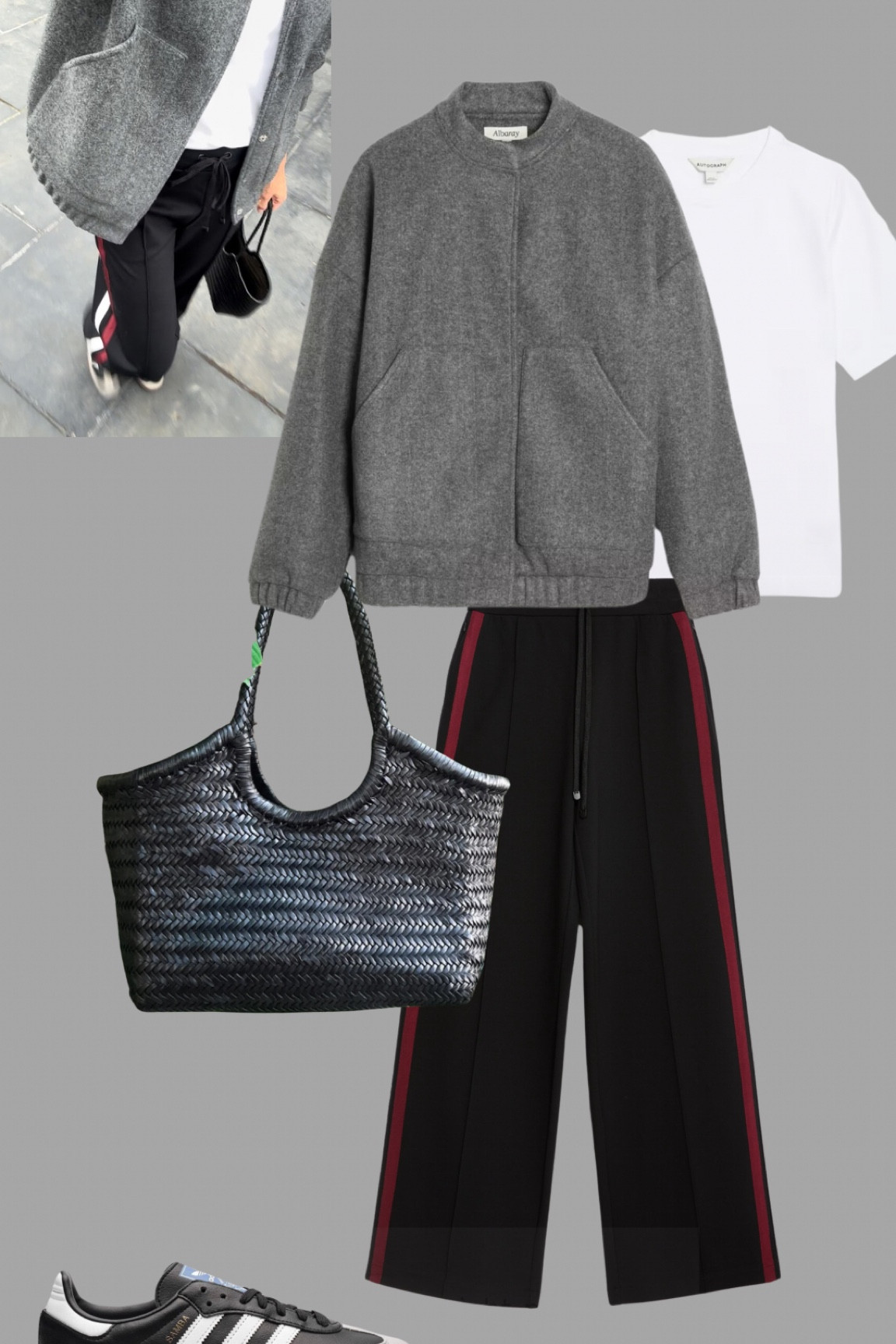 Sporty vibes with side stripe trousers and a bomber. 

#LTKover50style #LTKeurope