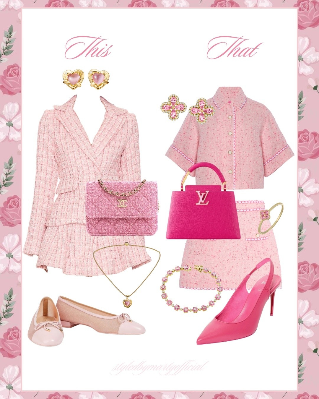 This Or That? - Pink Feminine Outfits For Fall🎀💗


Pink outfit, pink skirt, pink tweed, tweed set, Barbie style, feminine fashion, feminine outfit, pink shoes, pink pumps, fall outfit, pink ballerina shoes, pink heart earrings, pink heart necklace, pink flower bracelet 

#LTKStyleTip #LTKShoeCrush #LTKSeasonal
