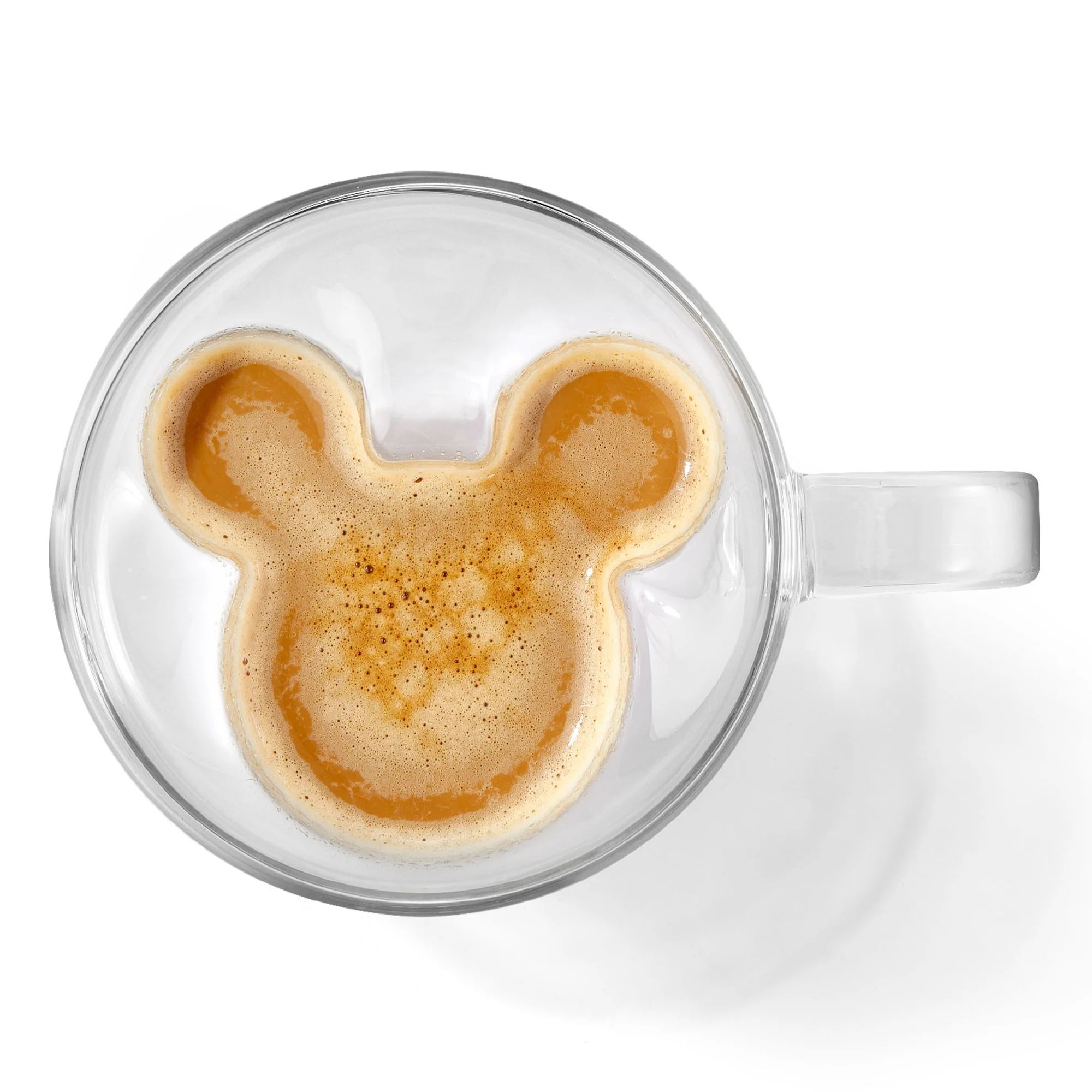 Disney Mickey Mouse 3D Double Walled Coffee Tea Glass Mugs | JoyJolt