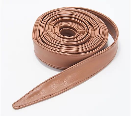 Girl With Curves Vegan Faux Leather Wrap Belt - QVC.com | QVC