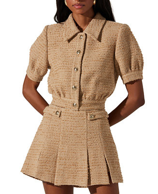 Women's Bronwyn Tweed Shirt Jacket | Macy's