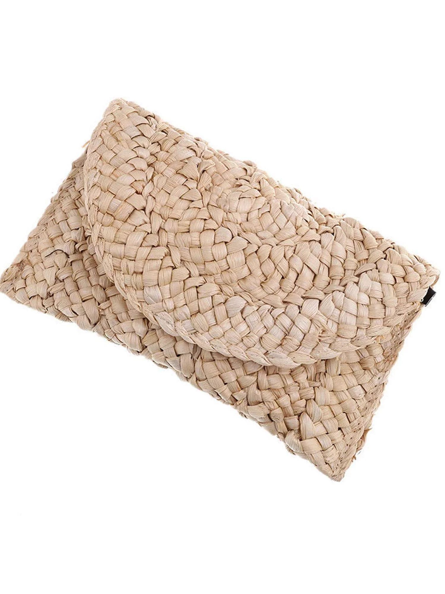 Fashion Handmade Rattan Woven Handbag Straw Knitted Messenger Bag Bohemian | Walmart (US)