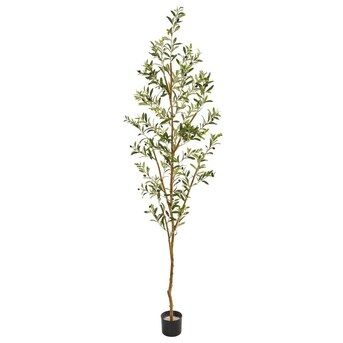 Nearly Natural 82-in Green Artificial Olive Trees | Lowe's
