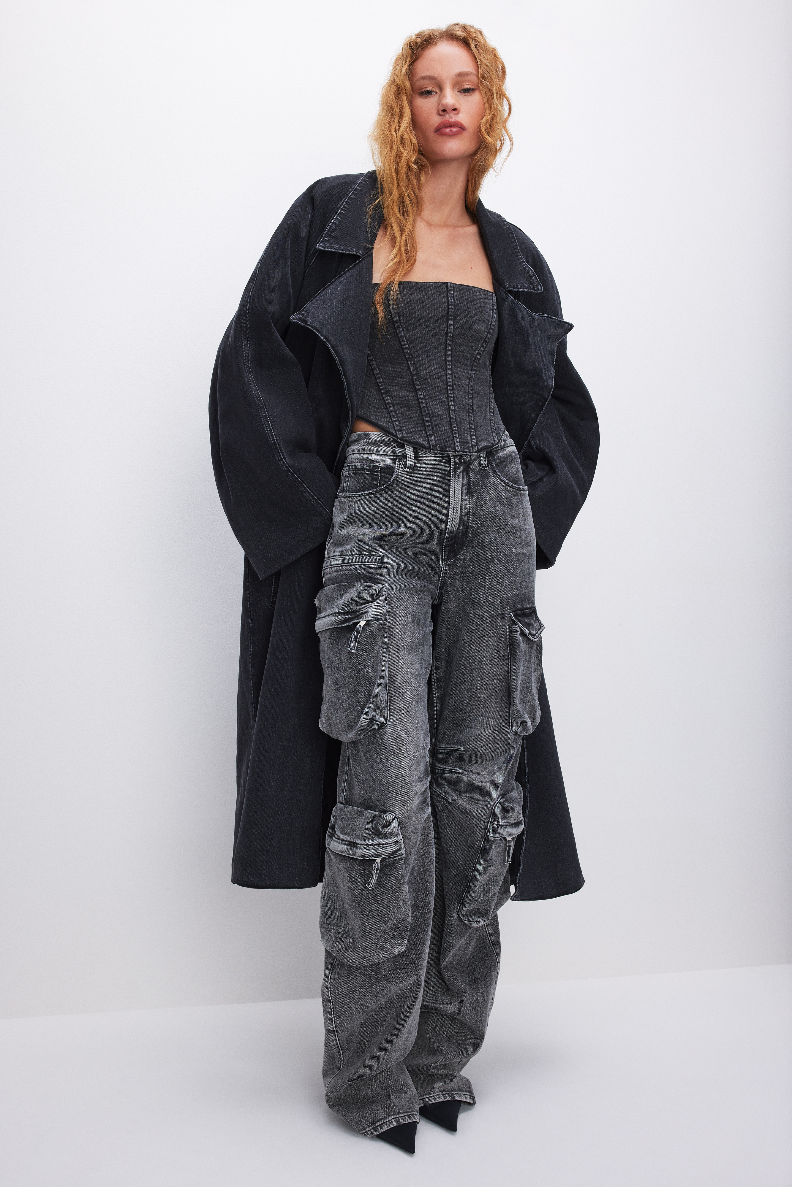 DENIM CARGO PANTS | Good American