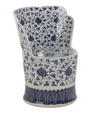 23.5x26 indoor outdoor kingswood porcelain chair | TJ Maxx