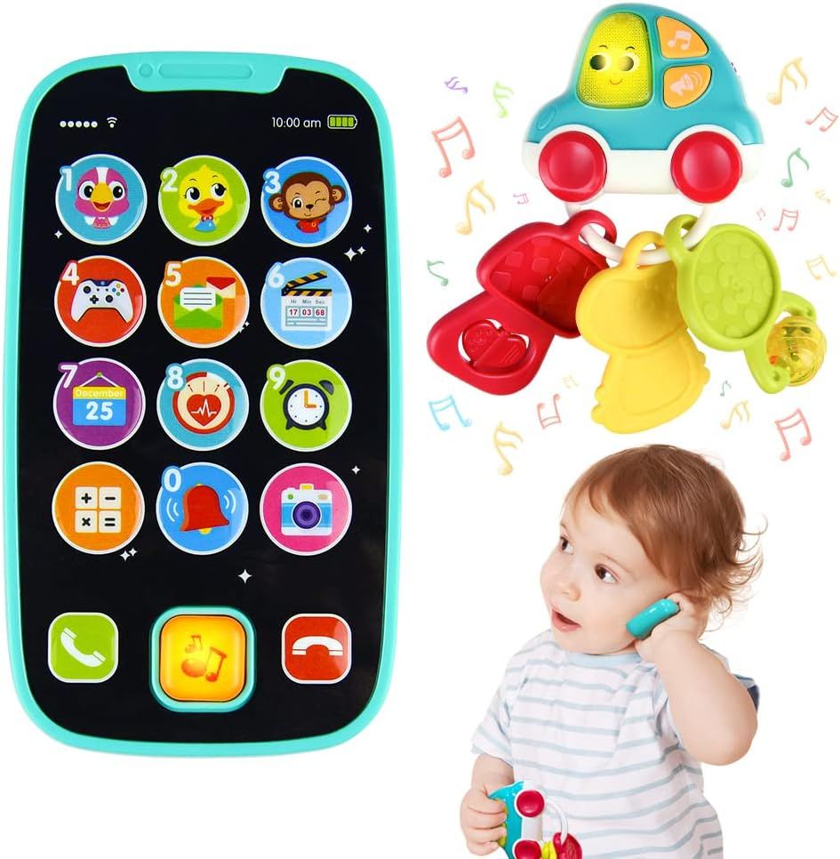 Woby Baby Cell Phone Toys for 1 Year Old Gifts,First Learning Baby Toy for 12-18 Months,Education... | Amazon (US)