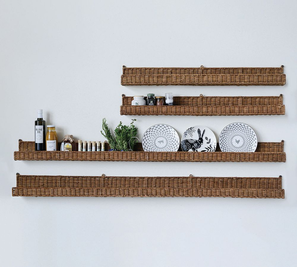 Handwoven Rattan Wall Shelf | Pottery Barn (US)