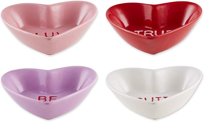 DII Valentine's Day Table Top Collection, Candy Bowls, Sweet Talk, 4 Piece | Amazon (US)