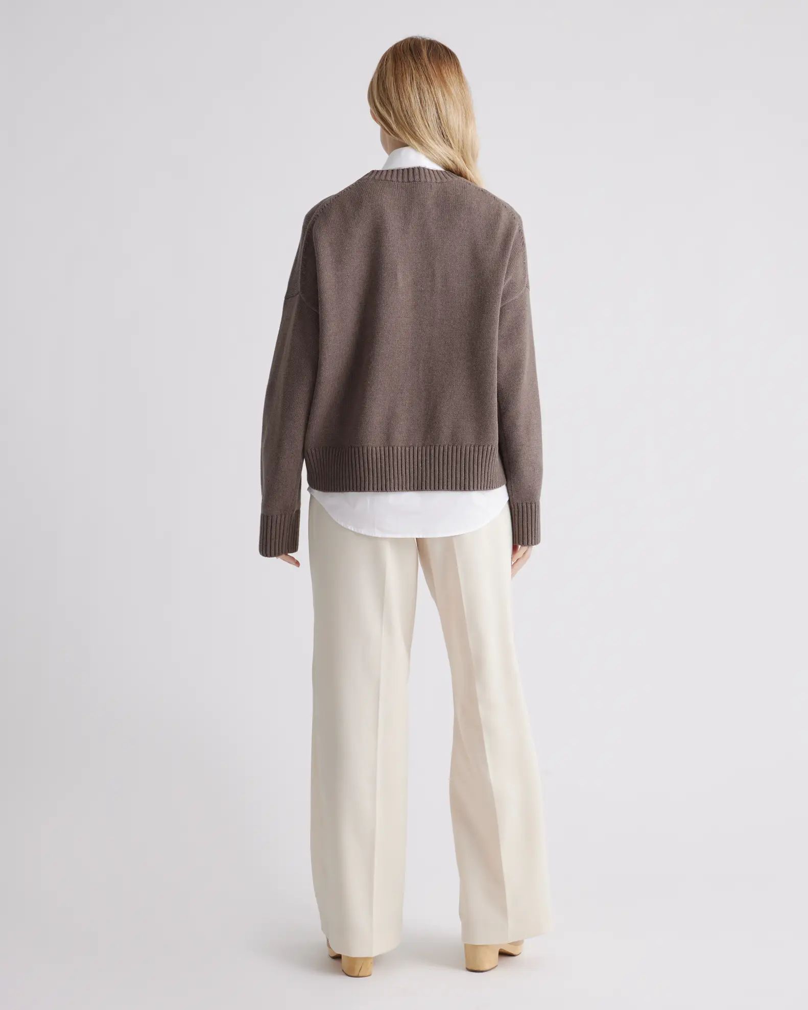 100% Organic Cotton Boyfriend Crew Sweater | Quince