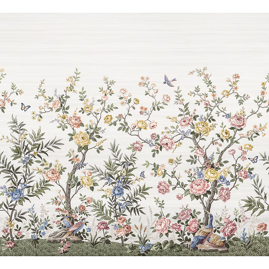 REMIX WALLS by Katie Hunt Spring Chinoiserie Soft White Wall Mural | Lowe's