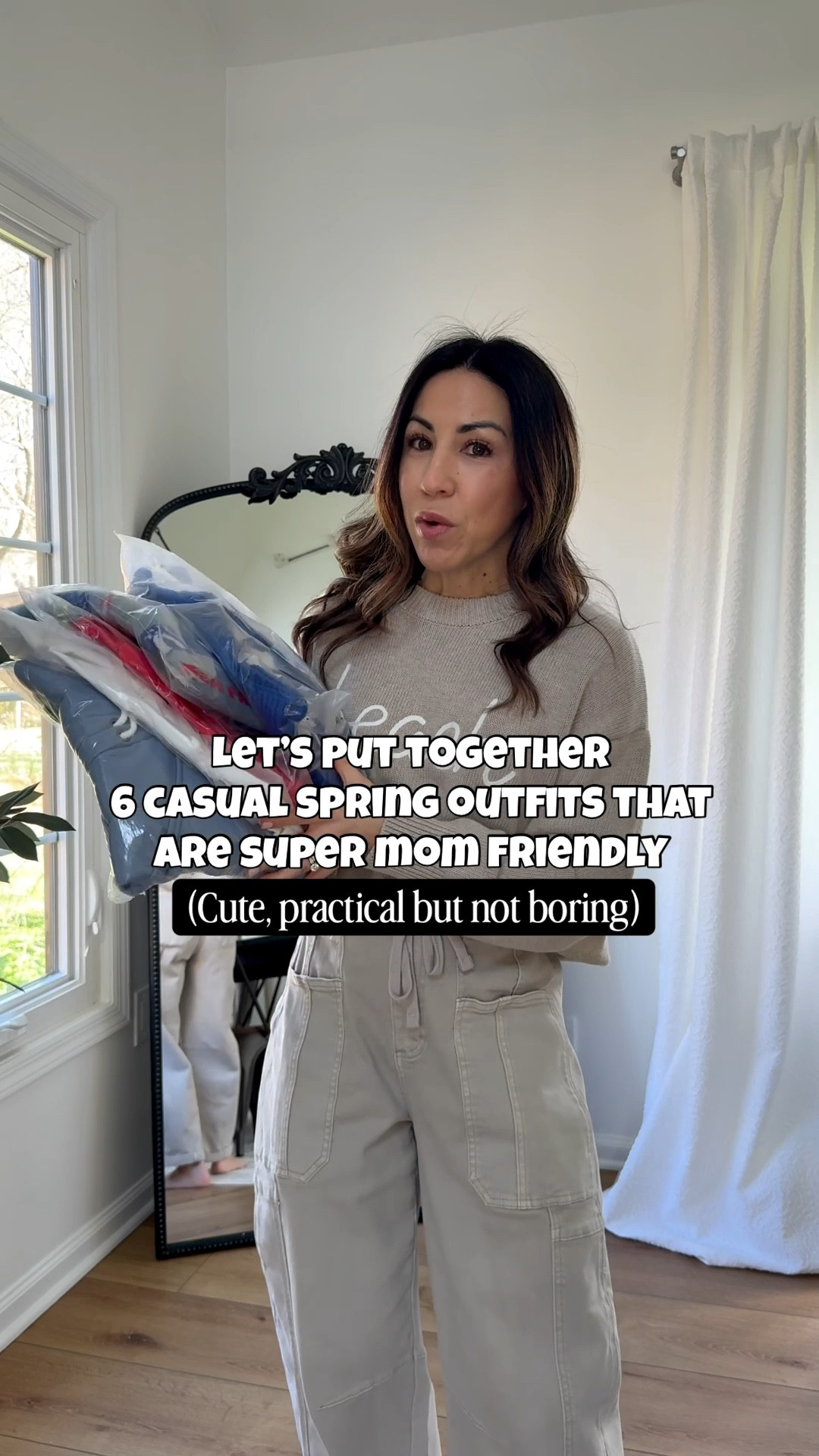 Let’s try on my @socialthreads order together. These spring outfits are perfect for moms on the go. A new spring jacket (this will sell fast), spring sweaters, the best hoodie ever, comfy pants, cargo pants, and restocked white denim. Love these 6 casual outfits. 

Jewelry code: HOUSEOFLEO20. Cargo pants 25. I’ve read jeans 25. I cut them. Black pants small. Chambray pants small. Sweaters small. Gauze top small. Hoodie XS. Red jacket small. Shoes TTS.

#LTKPetite #LTKOver40