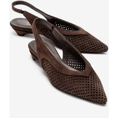 Forever & Always Shoes Lieve Leather Slingback Pump in Blue Suede at Nordstrom, Size 9.5 | Nordstrom