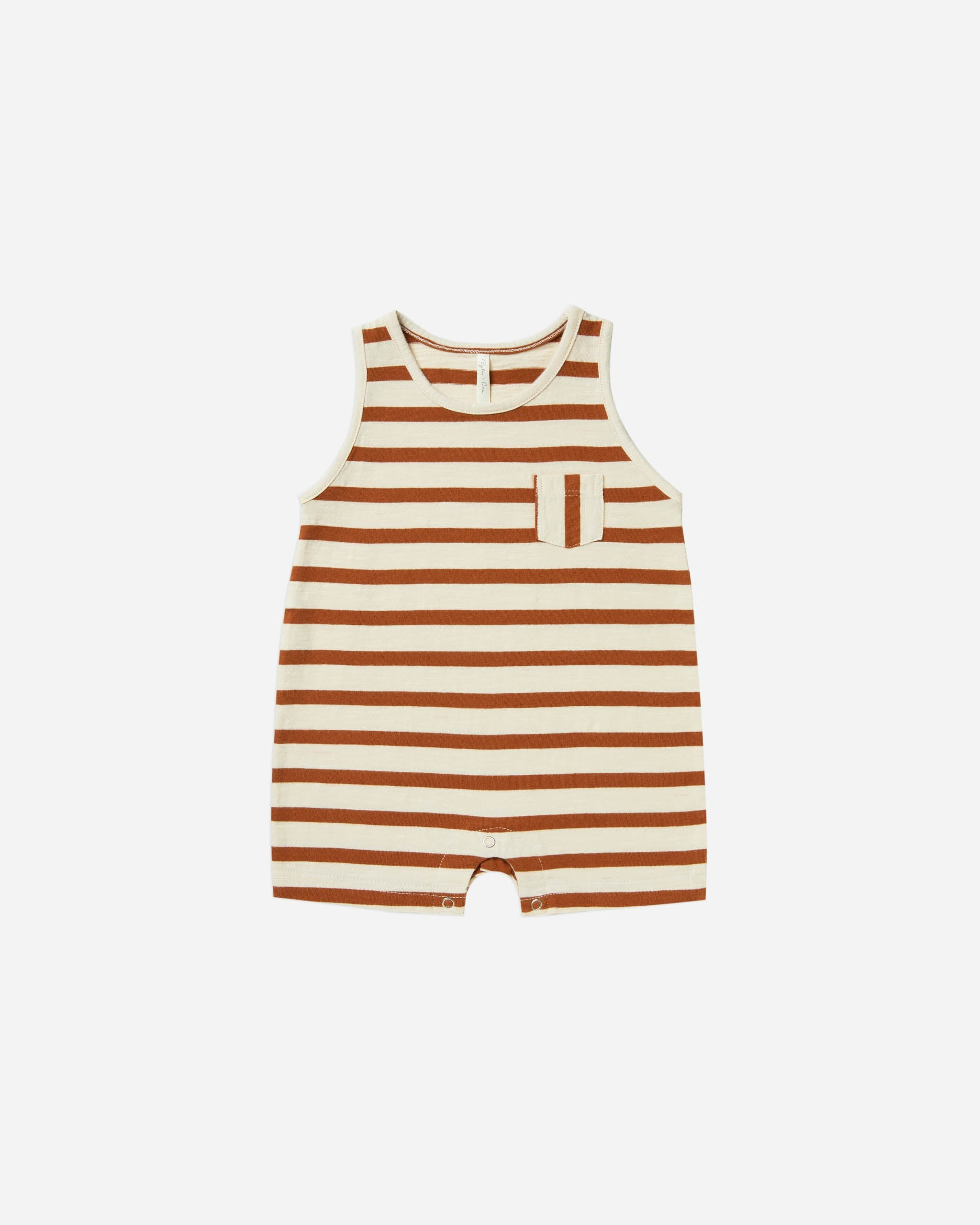 sleeveless one-piece | rust stripe | Rylee + Cru