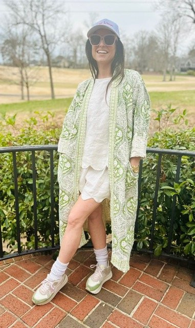 Collins Swim Duster: Rich Girl Green — ELEANOR JAMES BRAND | ELEANOR JAMES BRAND