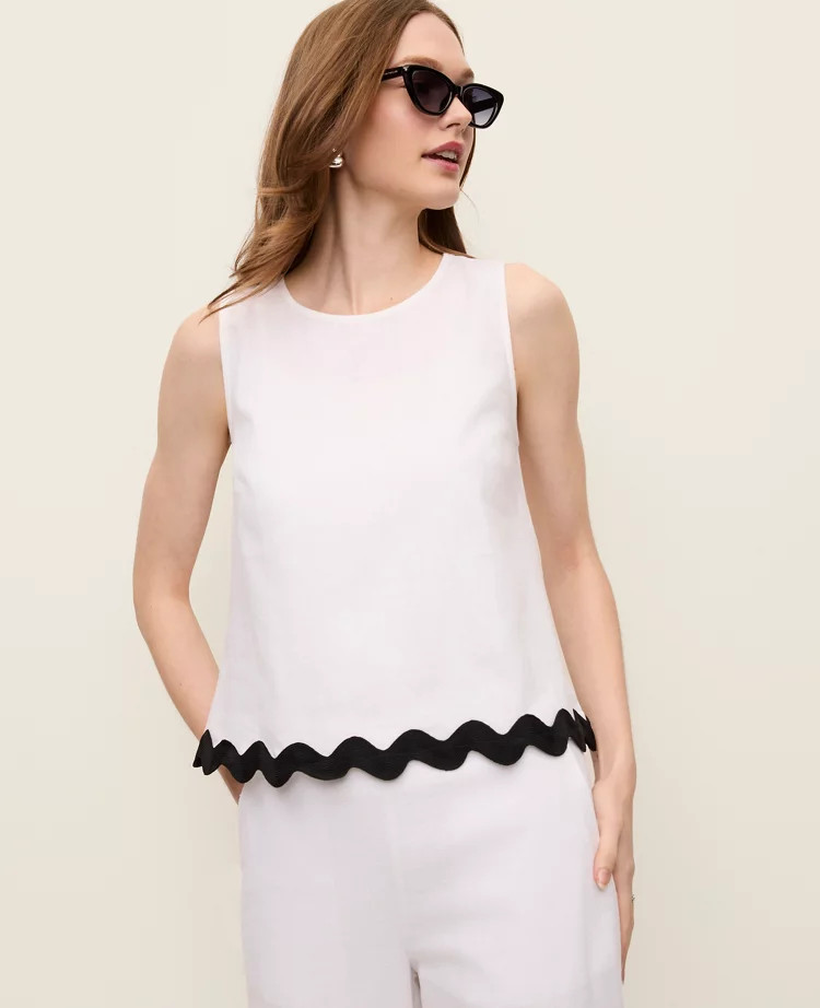 Tank Top in Linen Blend | Ann Taylor