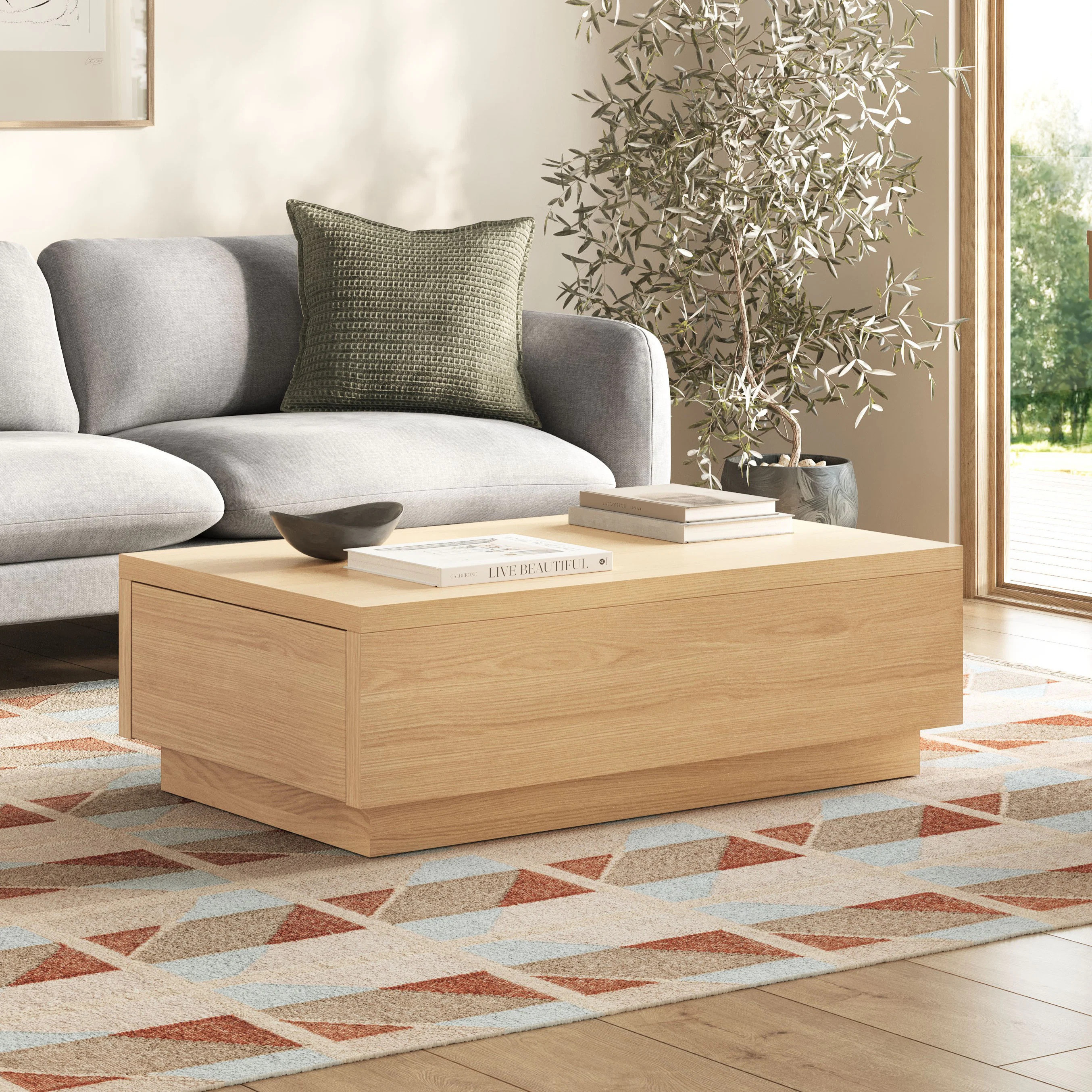 Leif 47" Storage Coffee Table - White Oak | Article