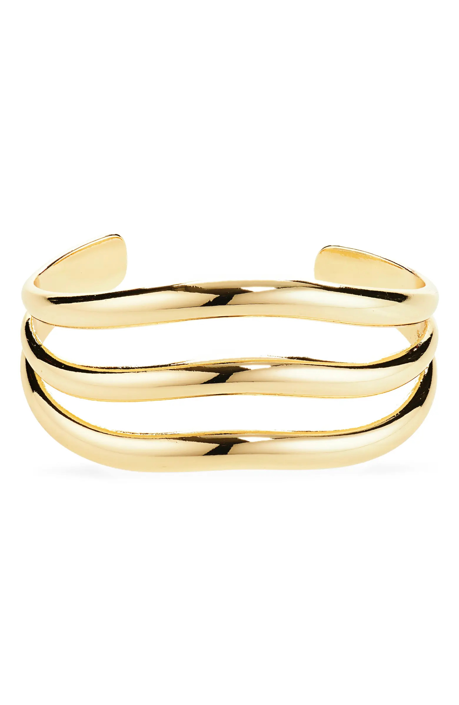 Open Edit Puffy Triple Tiered Cuff Bracelet | Nordstrom | Nordstrom