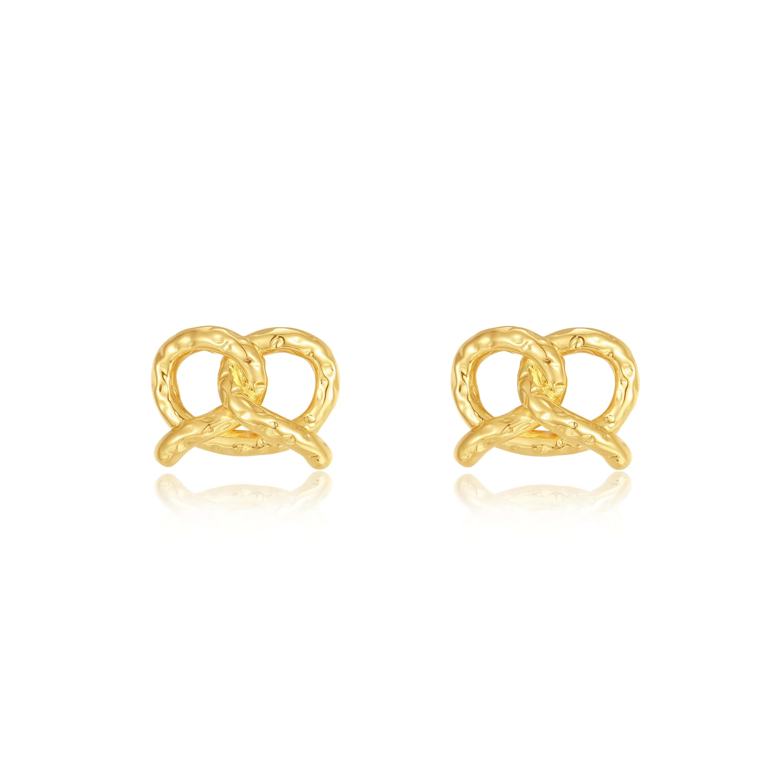 "Pretzel" 18k Gold Stud Earrings - SUIHE | Suihe Jewelry