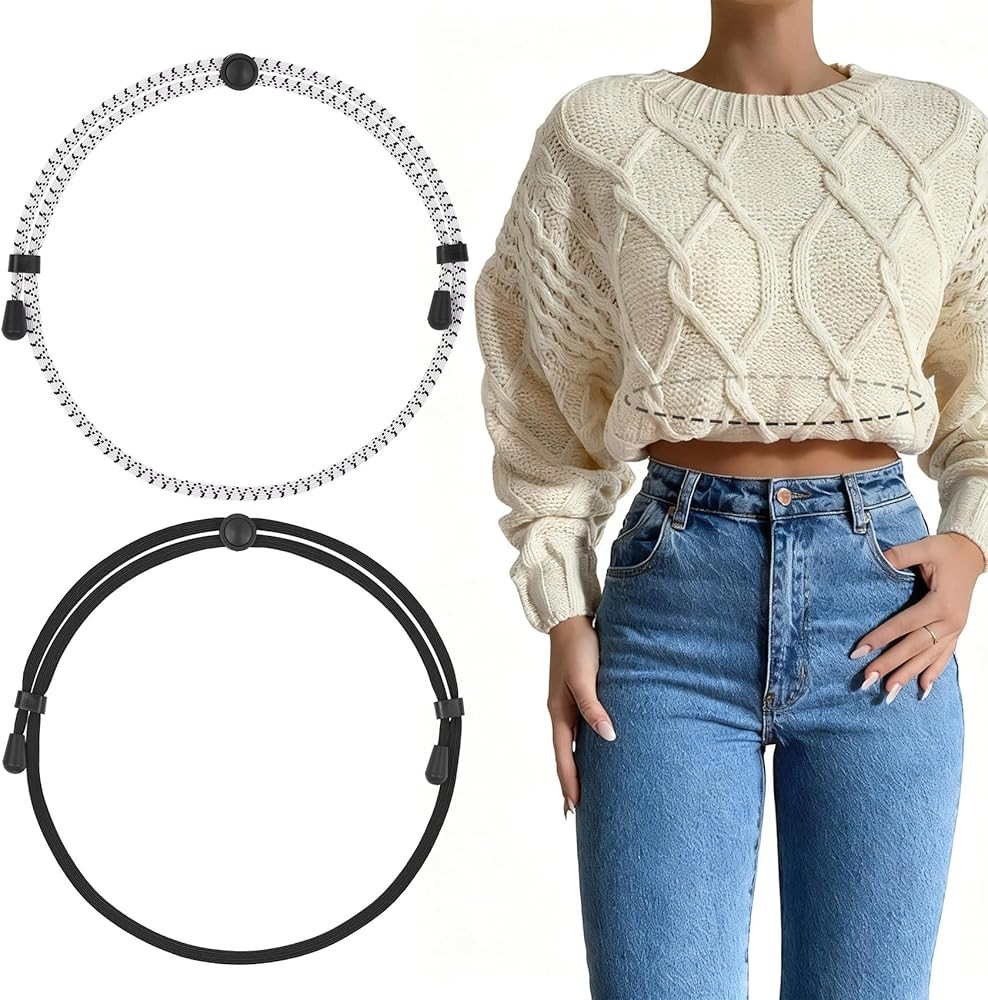 2Pcs Tuck Band Tool for Women Stretchy Elastic Belts for Tucking Shirts Sweaters Adjustable Belt ... | Amazon (US)