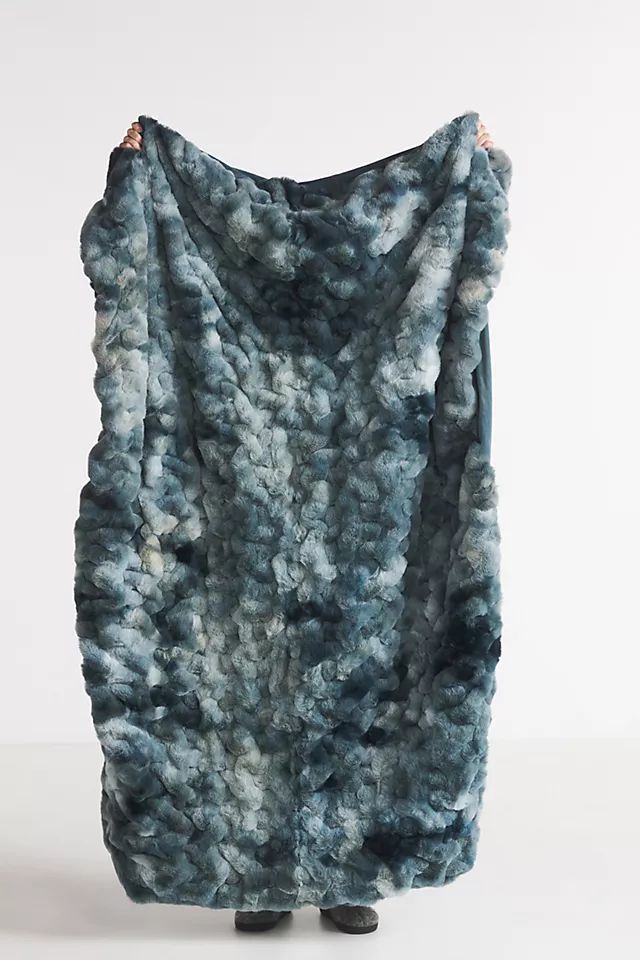 Luxe Dyed Faux Fur Throw Blanket | Anthropologie (US)