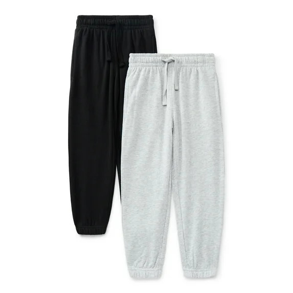 Wonder Nation Boys Fleece Joggers, 2-Pack, Sizes 4-18 & Husky | Walmart (US)