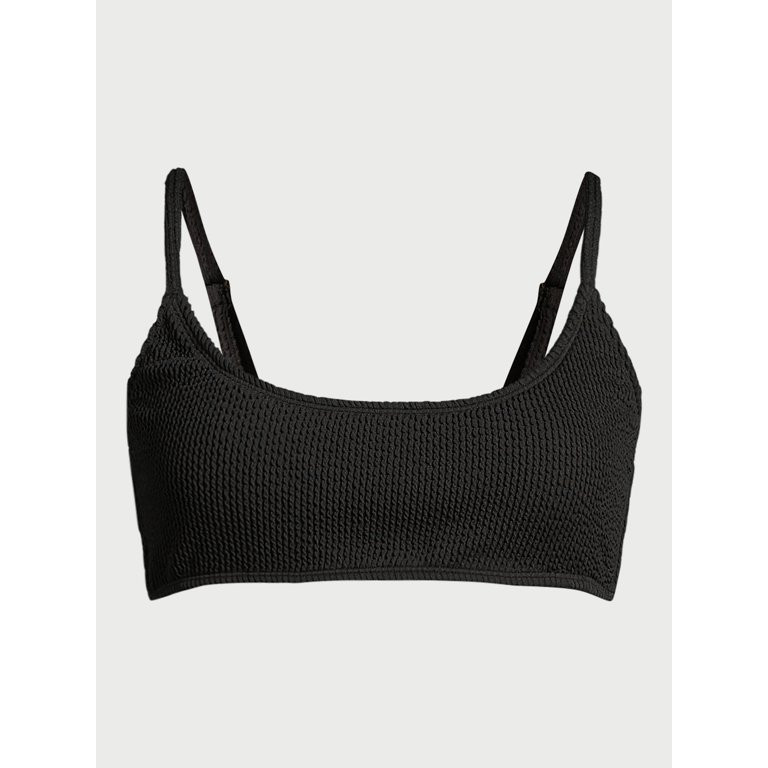 No Boundaries Juniors’ Crinkle Bralette Bikini Top, Sizes S-XXL | Walmart (US)