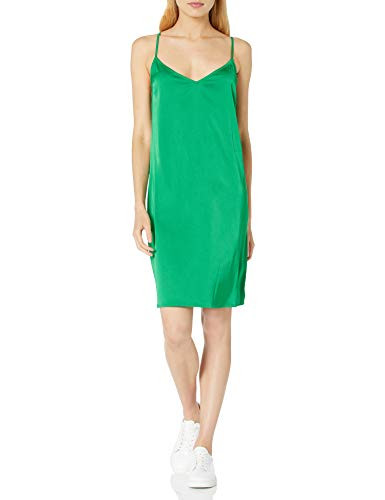 The Drop Women's Darcy Tie Back Silky Stretch Mini Slip Dress, Emerald Green, M | Amazon (US)
