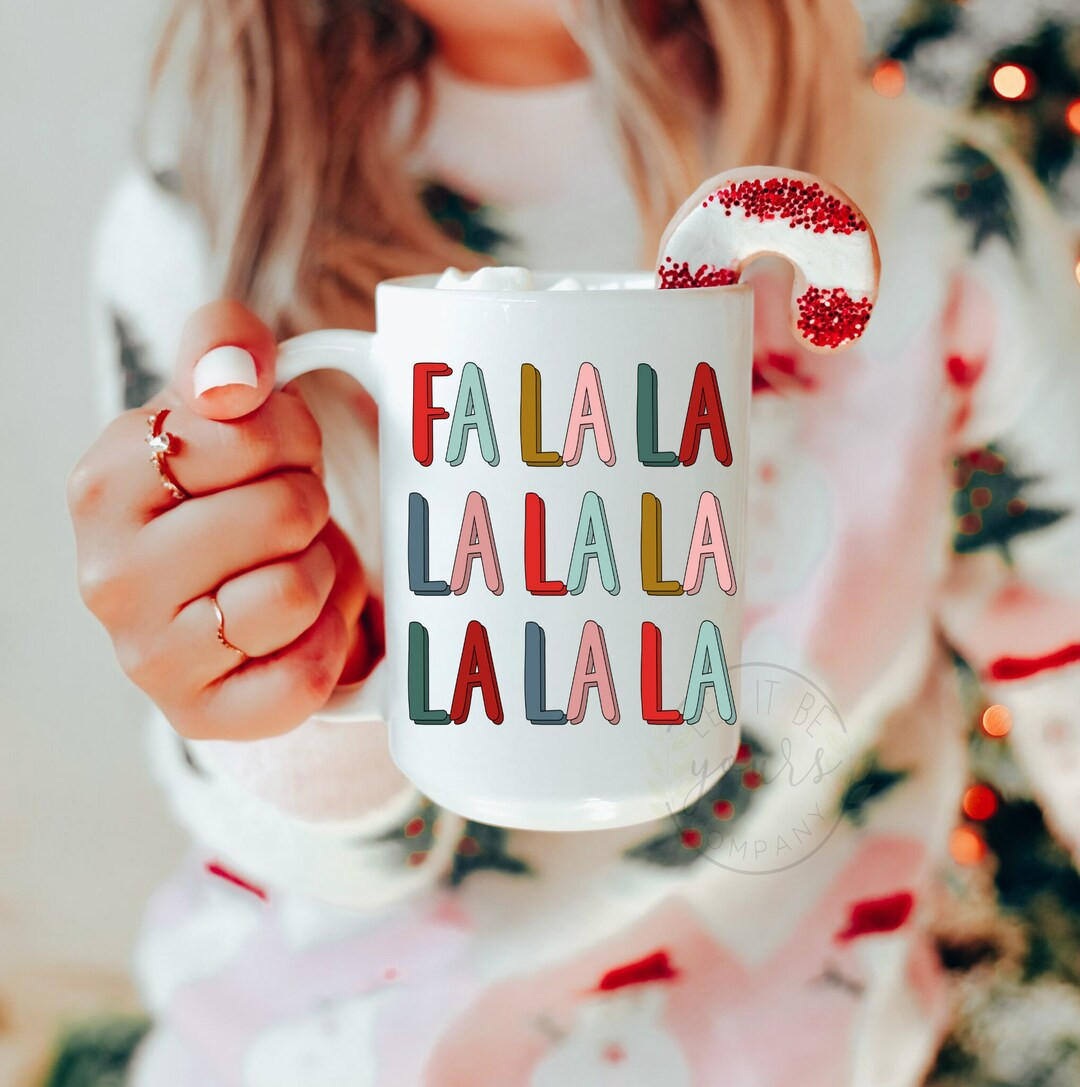 Christmas Coffee Cup Merry and Bright Holiday Mug Stocking - Etsy | Etsy (US)