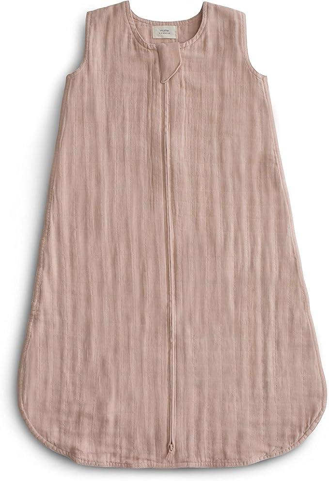 mushie Baby Wearable Blanket | 100% Organic Cotton Muslin | Sleeping Bag for Infants (Blush) | Amazon (US)