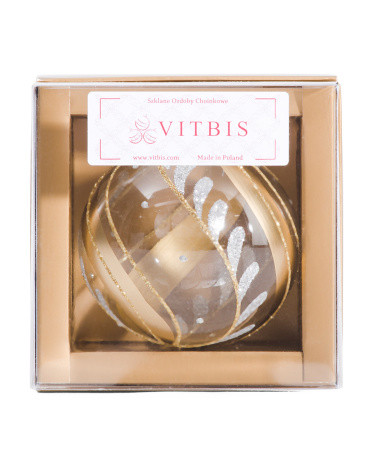 Made In Poland Handmade Swirls Glass Ornament | TJ Maxx