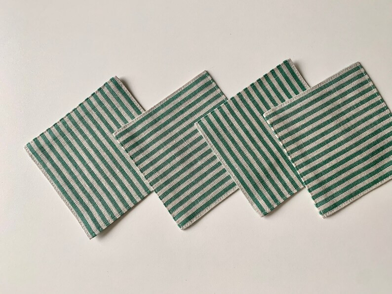 Coasters, Linen , cotton coasters, coasters set,Natural Fabric coasters. Sets of 4, 6, 8. | Etsy (US)