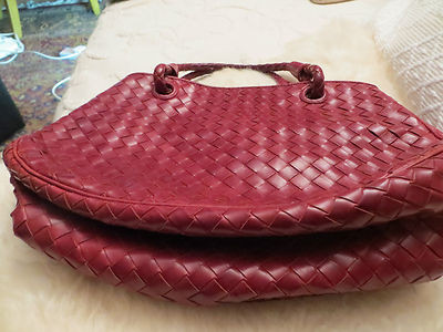 MINT/RED/BOTTEGA VENETA, TOGO BAG/2 BRAIDED STRAPS/GENUINE/AUTHENTIC  | eBay | eBay UK