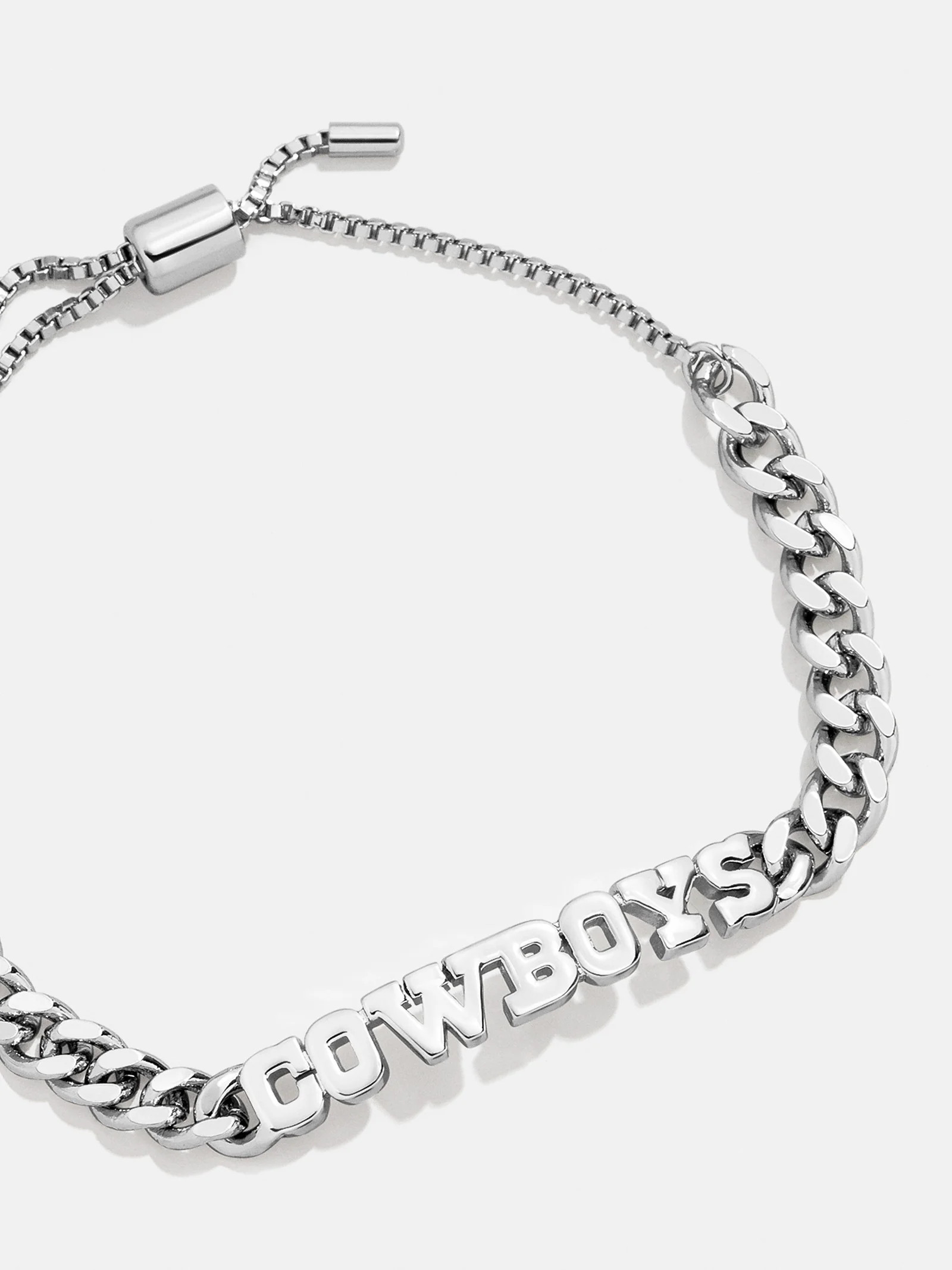 Dallas Cowboys NFL Silver Curb Chain Bracelet - Dallas Cowboys | BaubleBar (US)